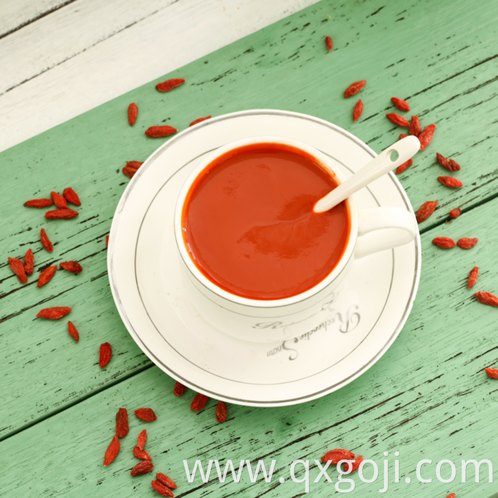 organic goji juice with nutritions